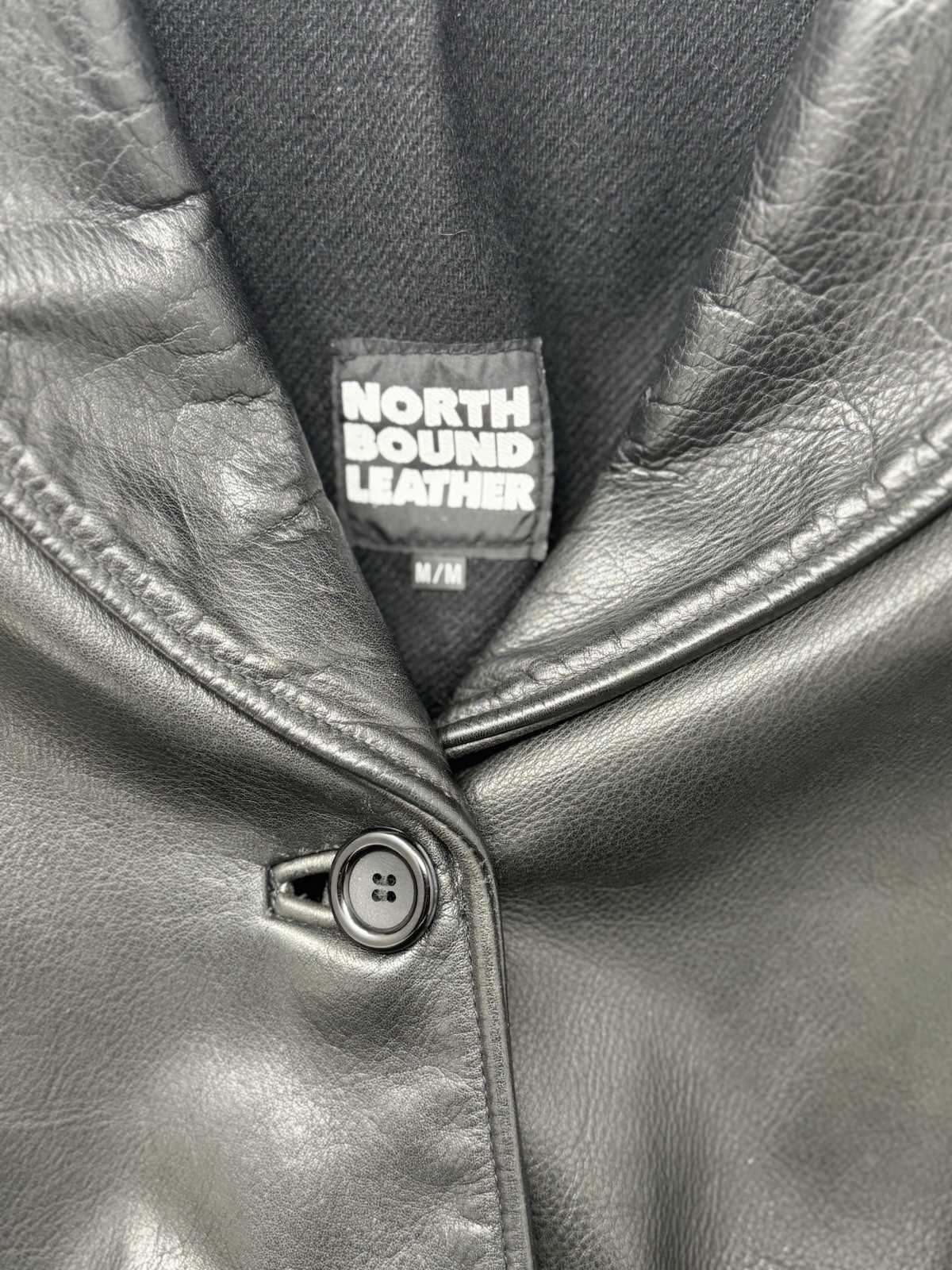 Vintage 90S Northbound, Leather Women’s Size Medium Black Three Button Preowned