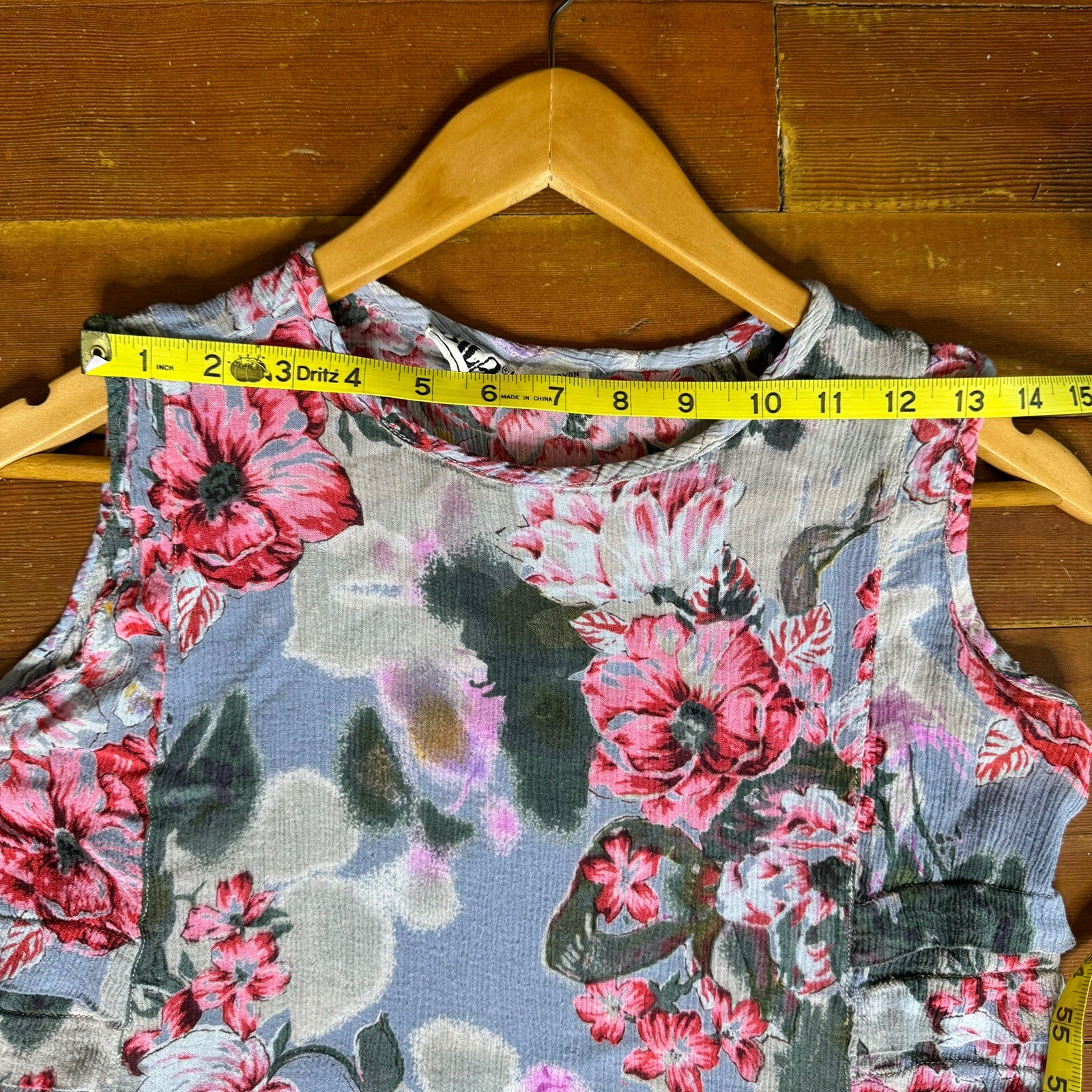 Vintage Lavender Floral Midi Shift Dress Indie Fairy Grunge 90s M