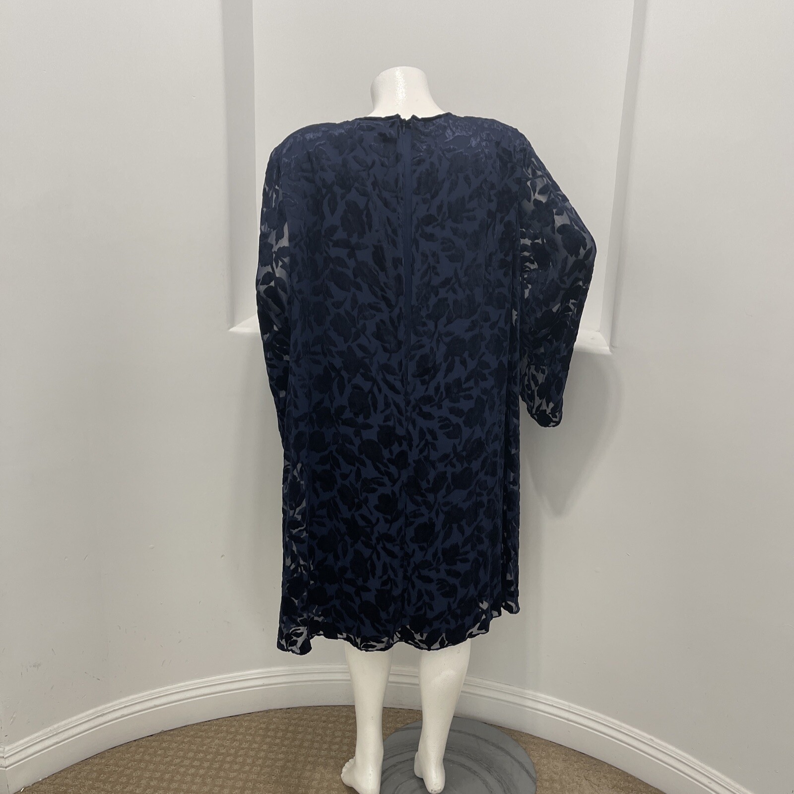 EN FRANCAIS By Huey Waltzer For Saks Fifth Avenue VTg 80’s Dress Blue Size 24