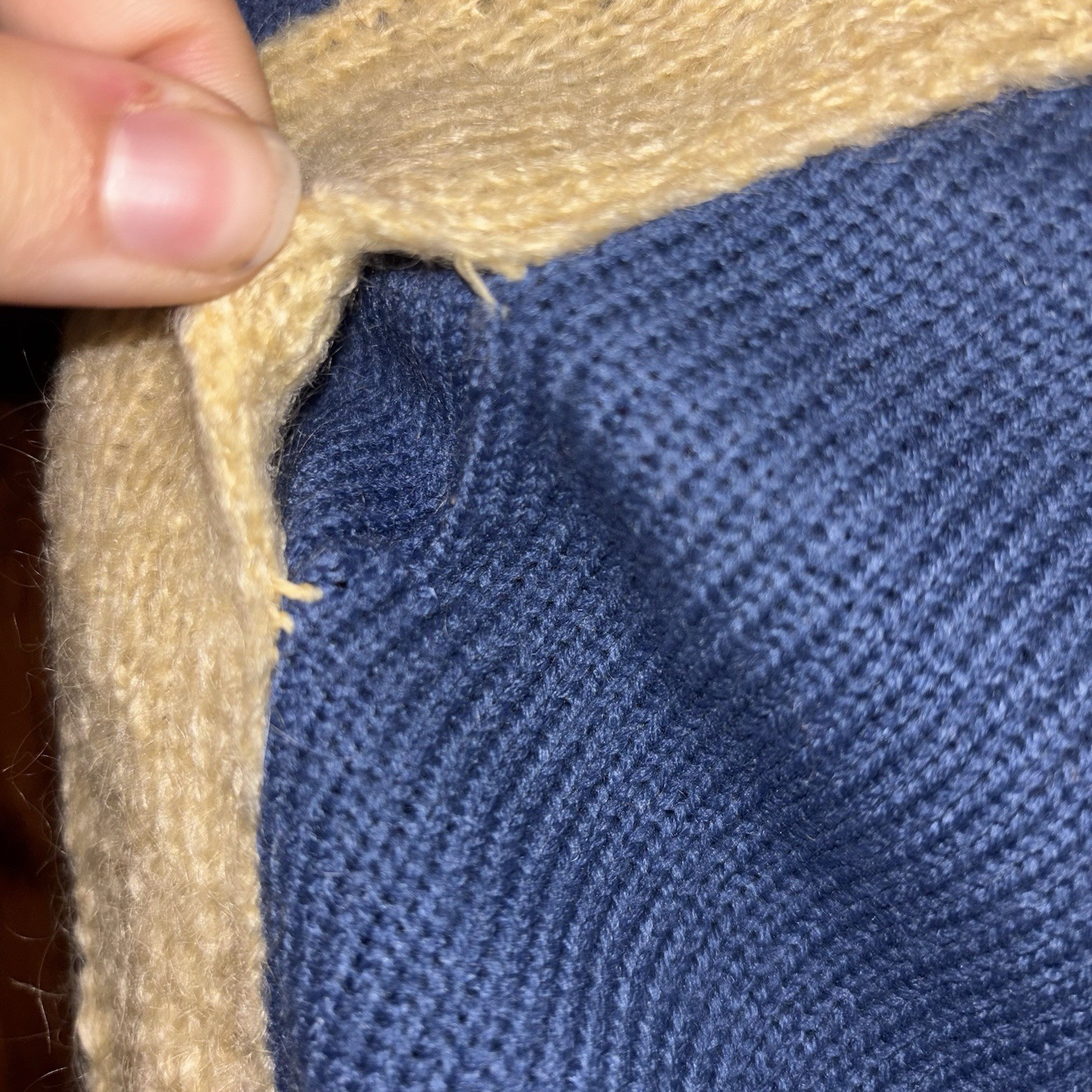 Vintage 70’s Bakalli Blue And Cream Wool Sweater