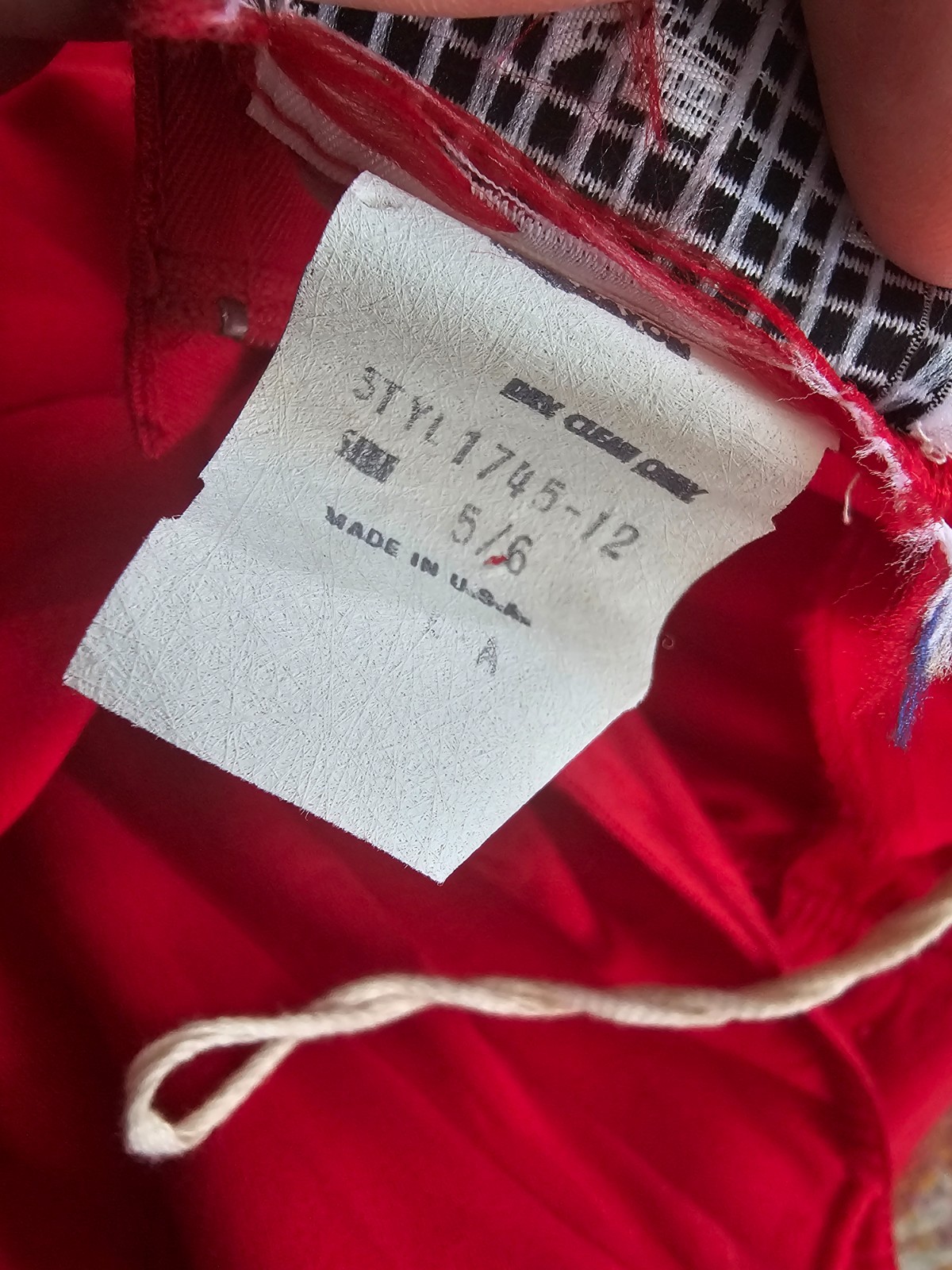 Vintage 80s Red Strapless Holiday Dress w/ Gold Buttons – La Belle – Small