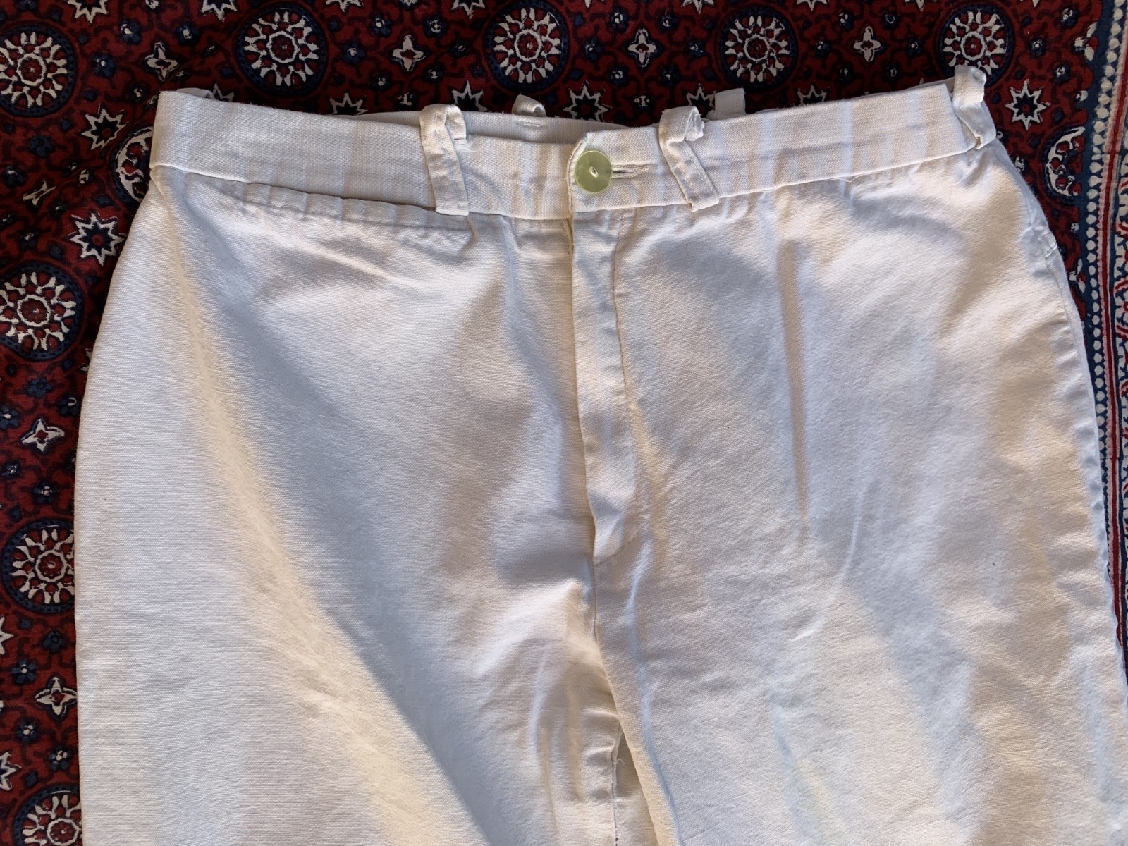 vintage 1970s Paris SYM français Wide Flare Leg cotton Twill Pants 30 x 30