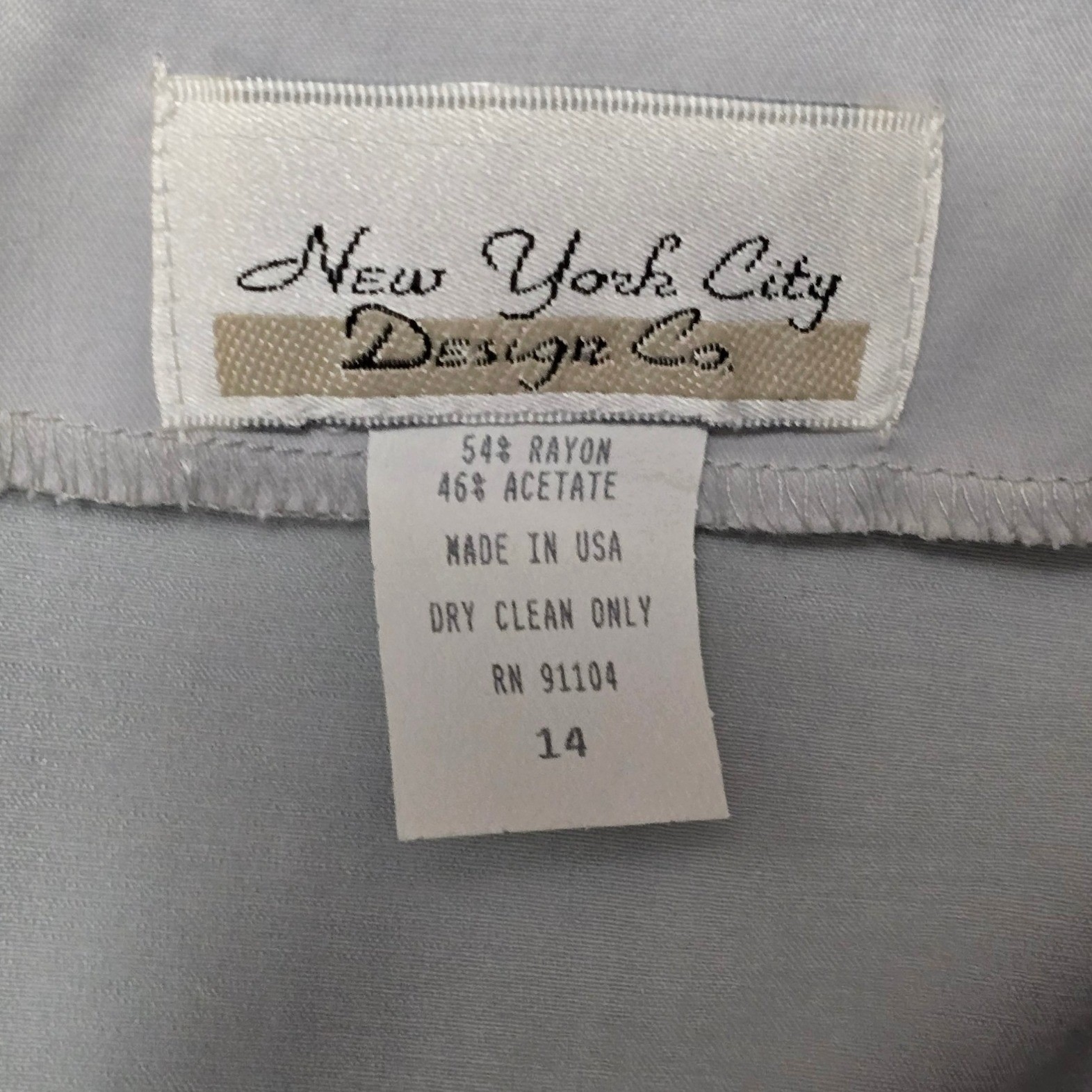 New York City Design Co 90s Silver Floral Beaded Satin Button Front Blouse 14