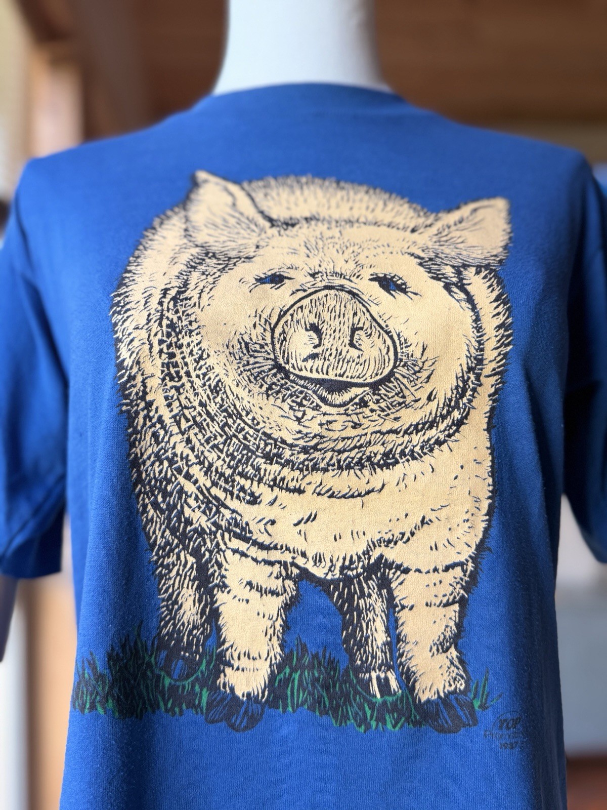 Vintage 87’ Piggy Back And Front Jerzees Single Stitch T-shirt Size M Adult