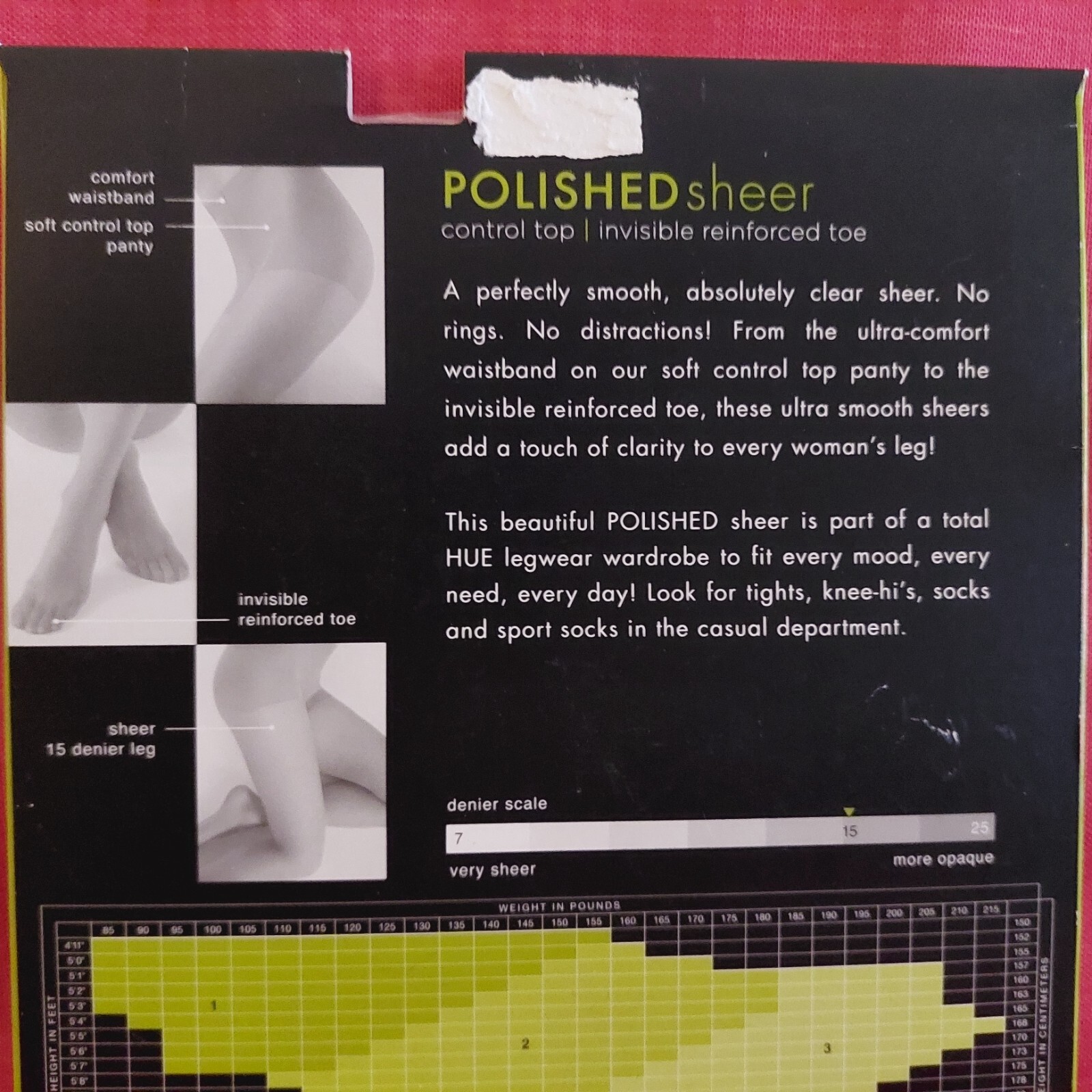 Vintage Pantyhose HUE POLISED SHEER Color Natural Size 1 BONT1
