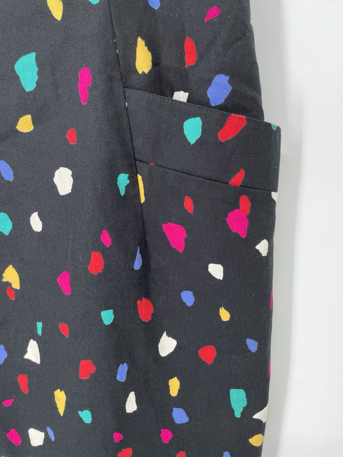 Vintage 80s 90s Abstract New Wave Backless Paint Brush Stroke Summer Sundress