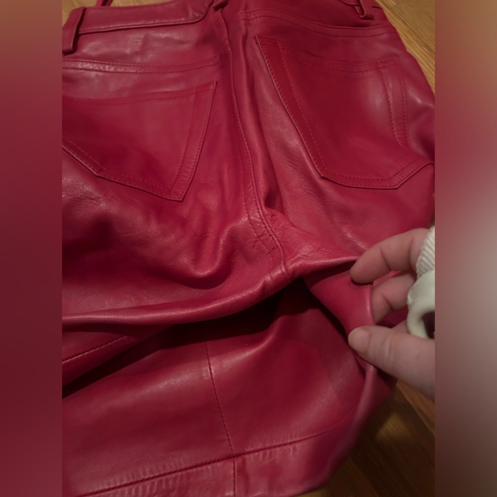 New w/defects GAP Vintage Circa 2000 Leather Bootcut Jeans – Bright Pink