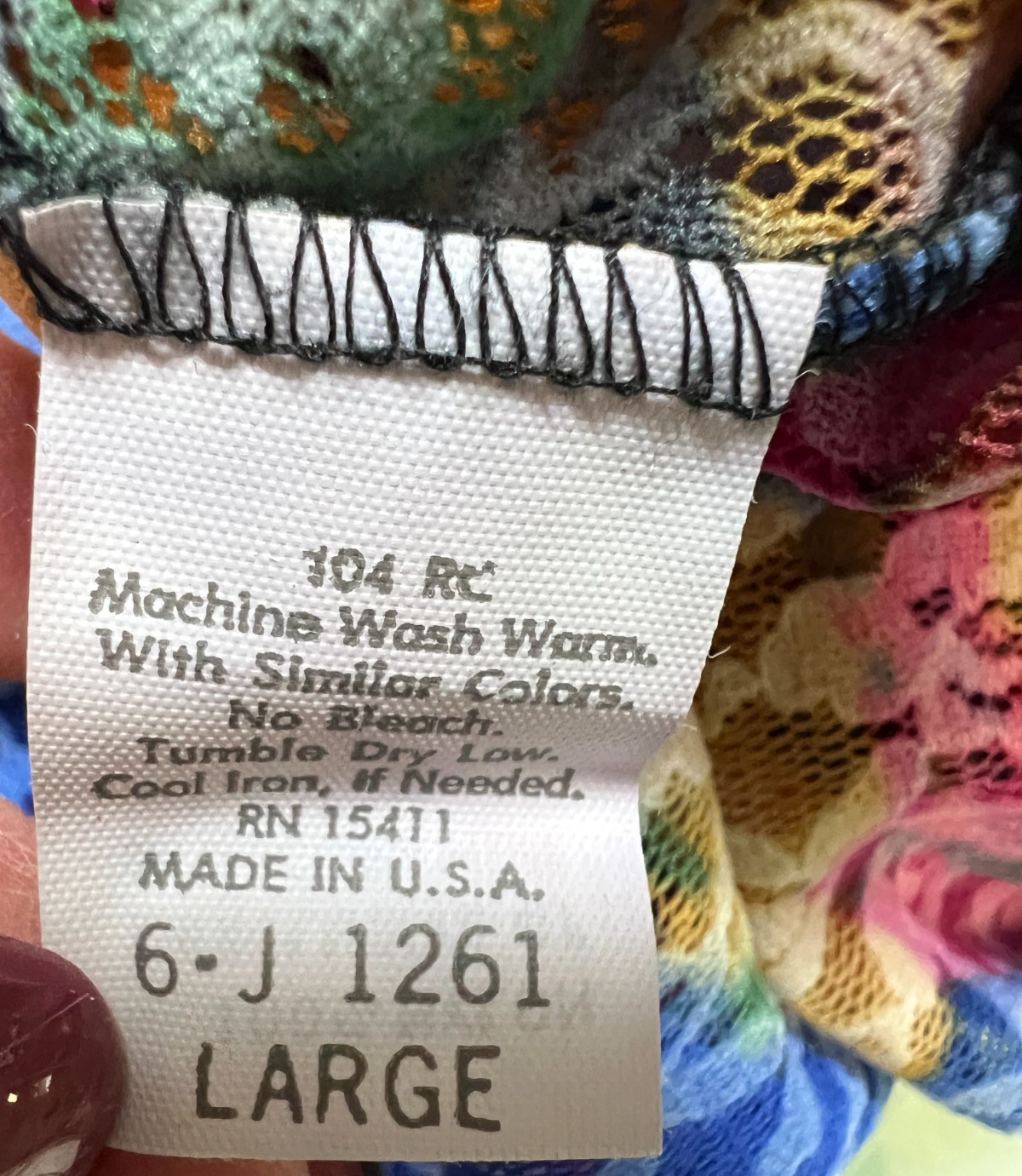 VTG Vandemere Size Large Multi-Color Lace Black Satin Nightgown Lace Up Bodice