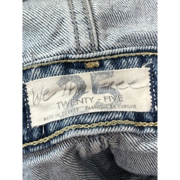 We the Free Vintage Distressed Denim Overalls, Size 25