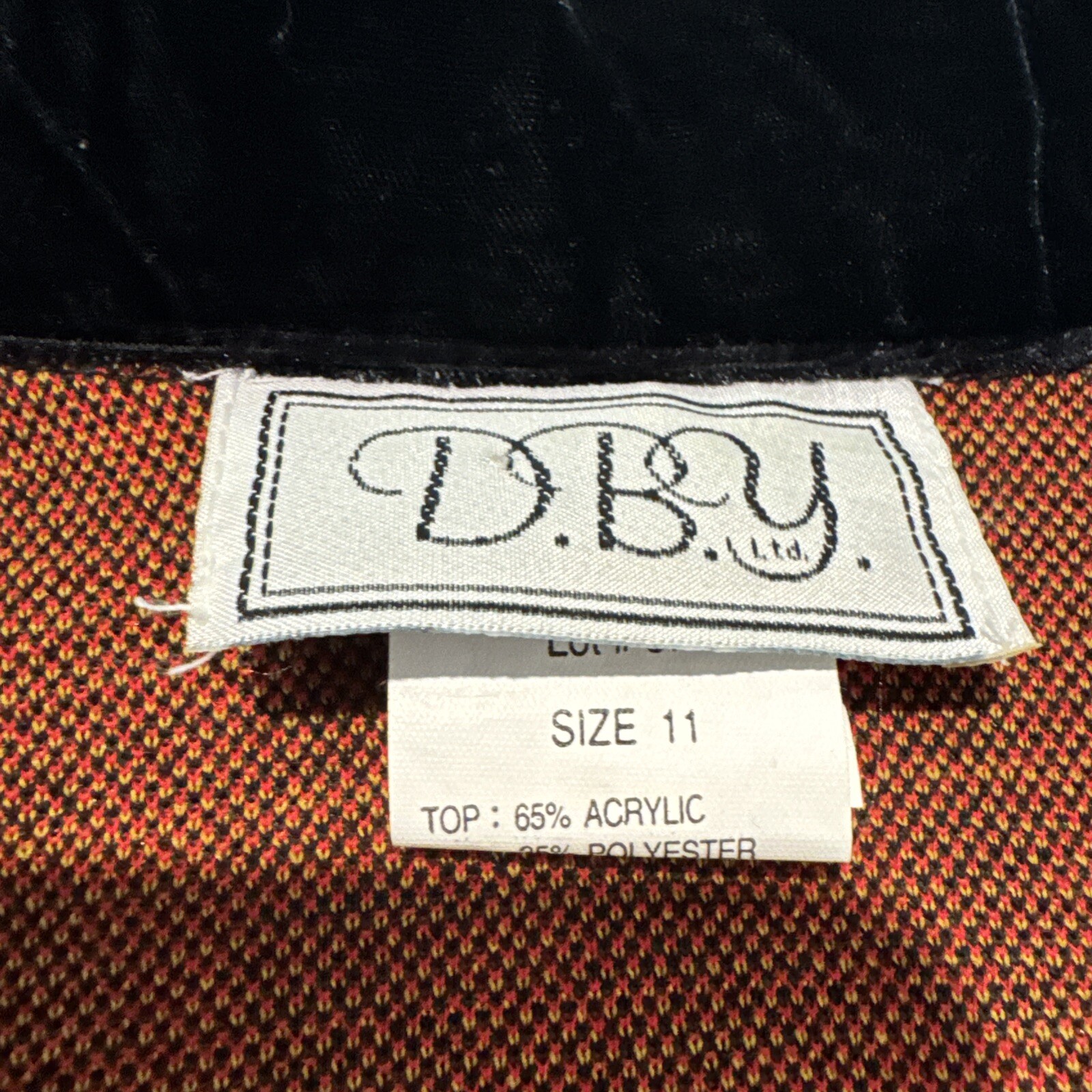 Vintage 80s D.B.Y. Red Plaid Acrylic Blazer Top Size 11 Secretary