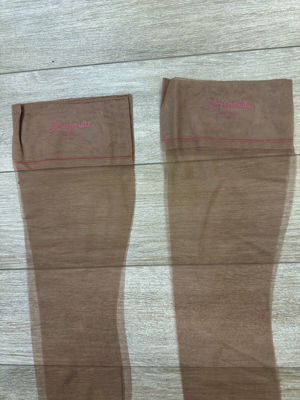 1960s Schiaparelli Brown Nylon Stockings Pantyhose Hosiery 2 Pairs in Box
