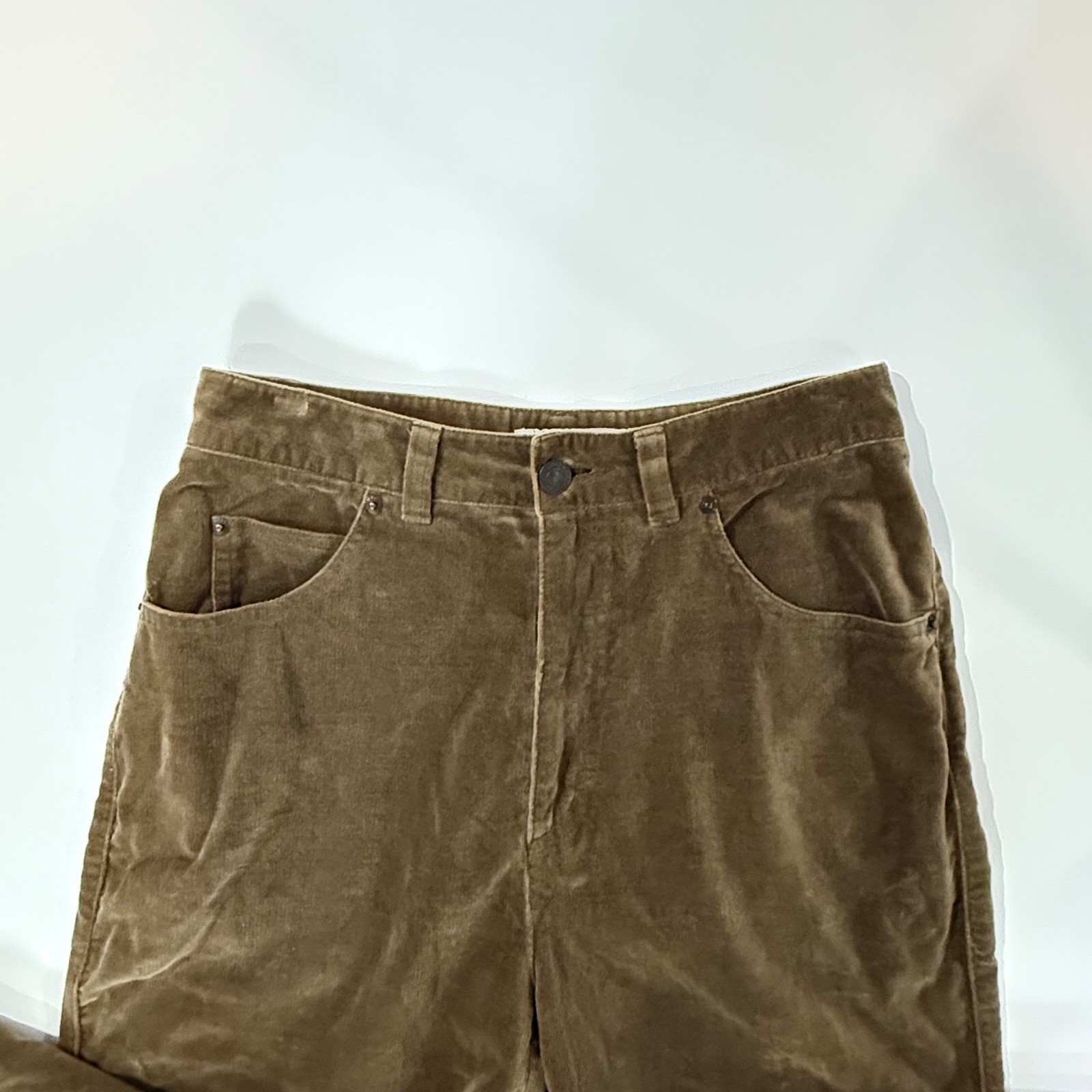 VTG Banana Republic Corduroy Pants Womens 8 Brown High Rise Straight Leg 90s