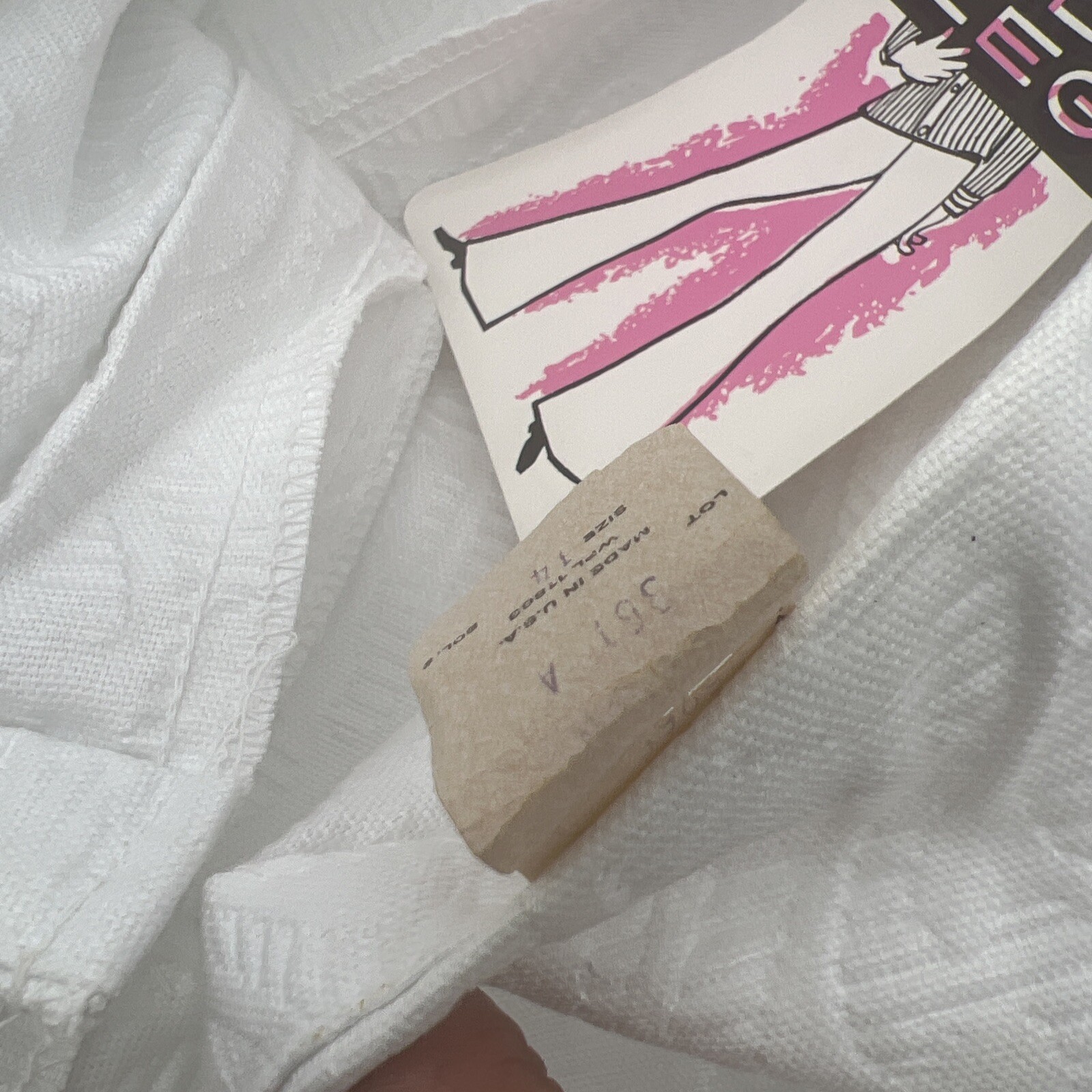 Vintage large Wide Leg White Pants M. Lowenstein & Sons, Inc. Original Tags