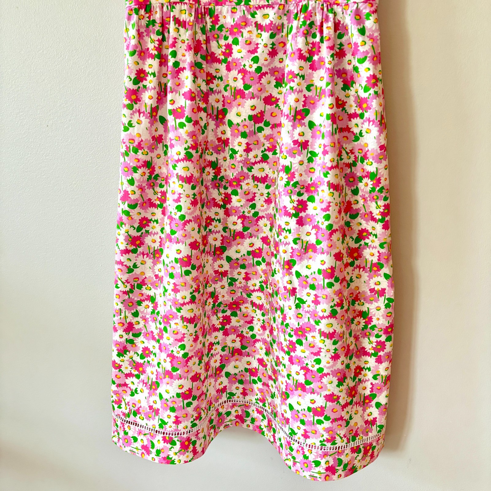 VTG Lanz Originals Pink Floral Dress Cottagecore Dress Sundress sz S/4 DARLING!