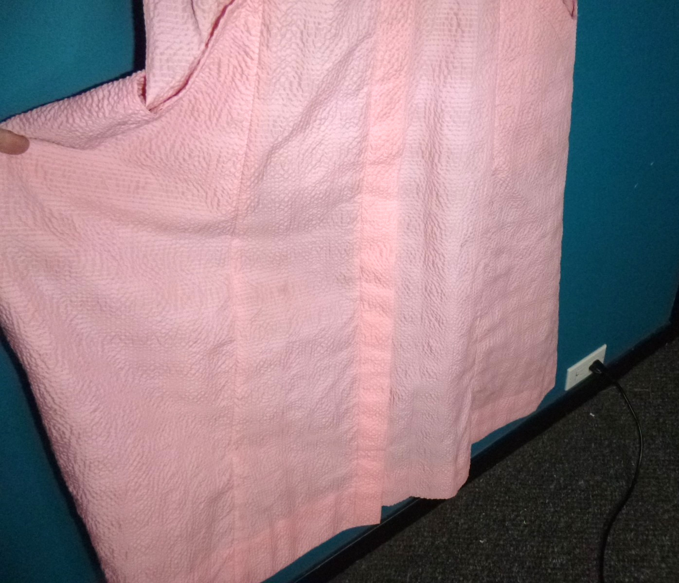 Vtg 40s 50s Robbin Dale Pink Textured Waitress Uniform Dress VOLUP Sz XL/XXL