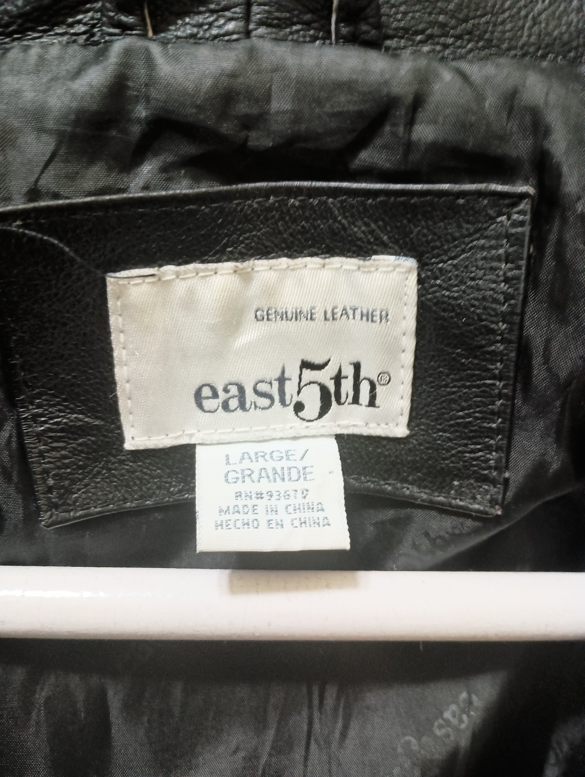 East5th Black 100% Leather Zipper Jacket – Women’s Size Large – Lined
