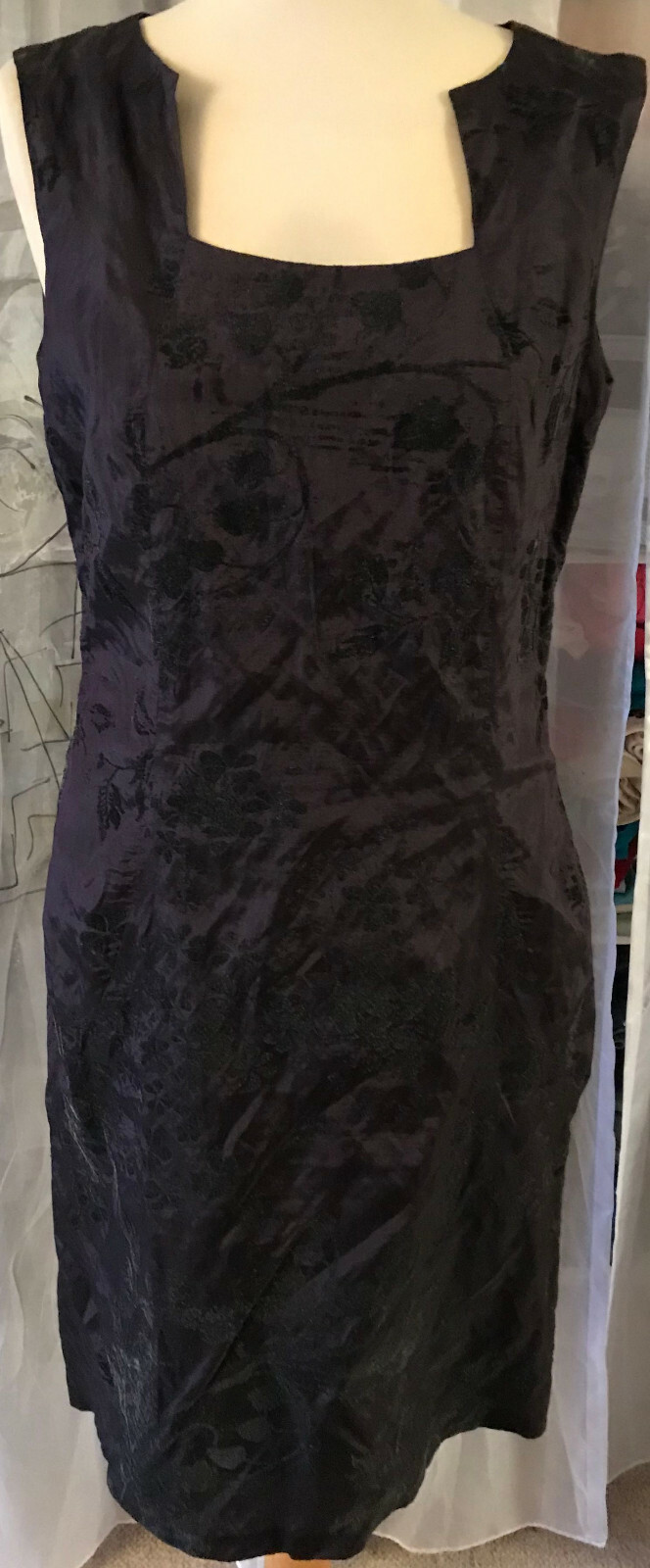 Elegant DESIGNER Ensemble DRESS & BOLERO Jacket Size S Black Purple NOBLE & LIGHTWEIGHT
