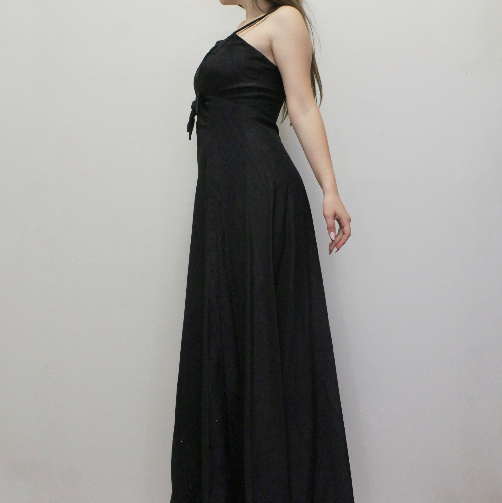 Vintage 30s/40s Black Evening Gown Elegant Maxi Dress