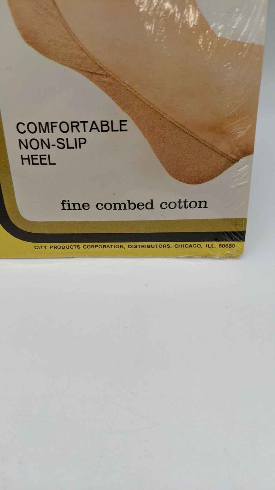 NIP VINTAGE RUTH BARRY Comfortable Non Slip Heel Foot Socks Fine Combed Cotton