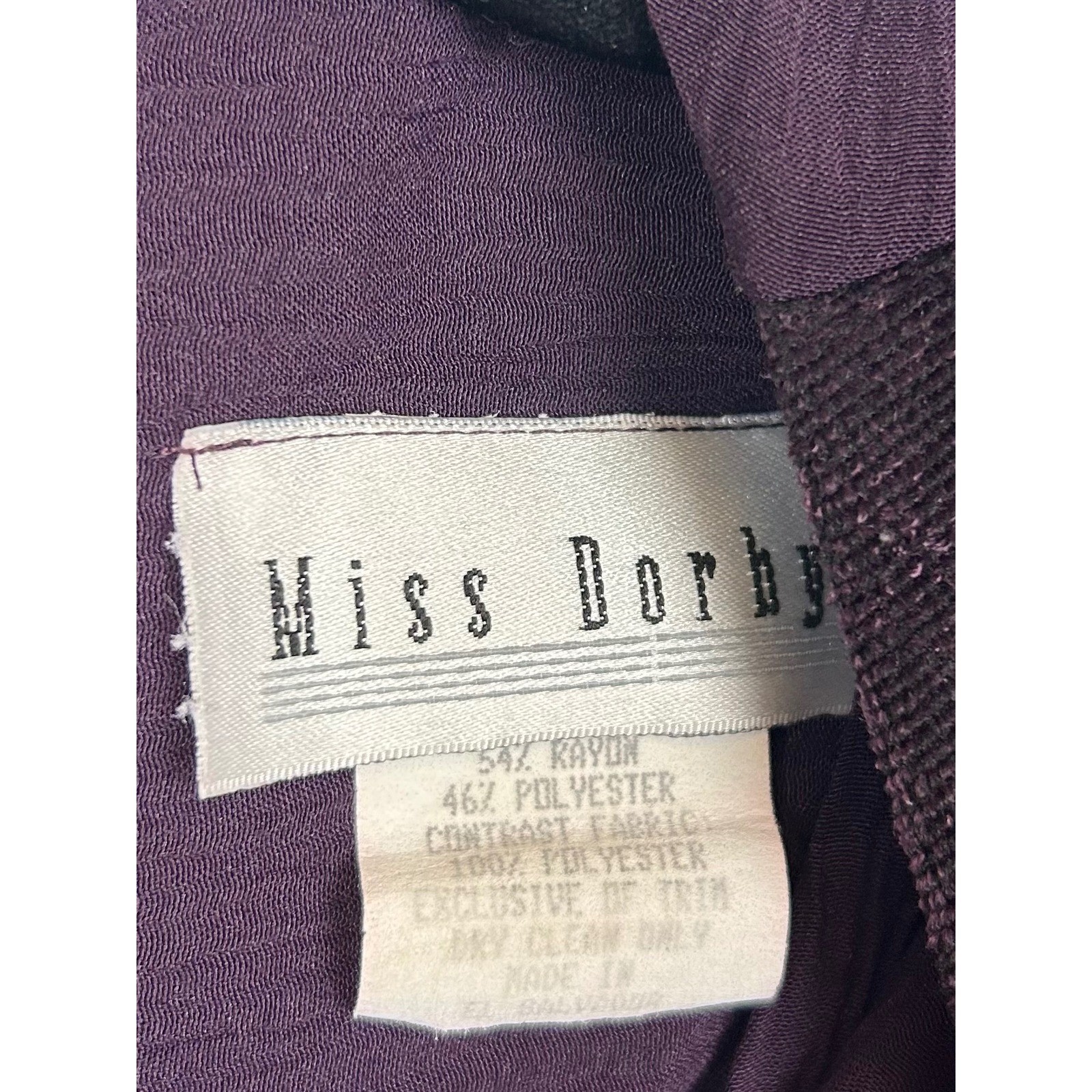 Miss Dorby Vintage 90s Purple Maxi Dress Floral Brocade Patchwork Size 12 Church
