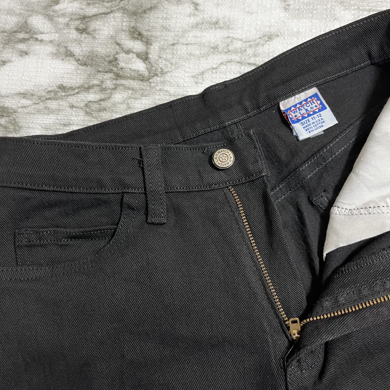 Watch LA Vintage 1990’s Size 11/14 Black Pants Made in The USA *NEW*