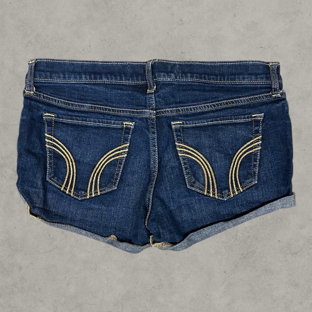 Hollister Denim Shorts Womens 7 Blue Y2K Mini Micro Thigh High Grunge Girlie 00s