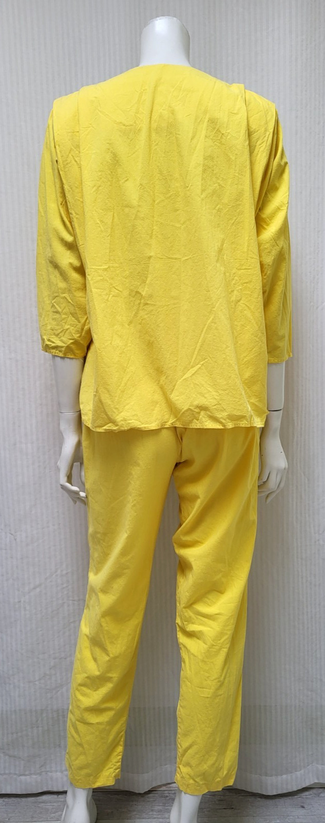 2 Piece 1980’s Vintage Yellow Jacket & Pants Outfit – Size S – EUC