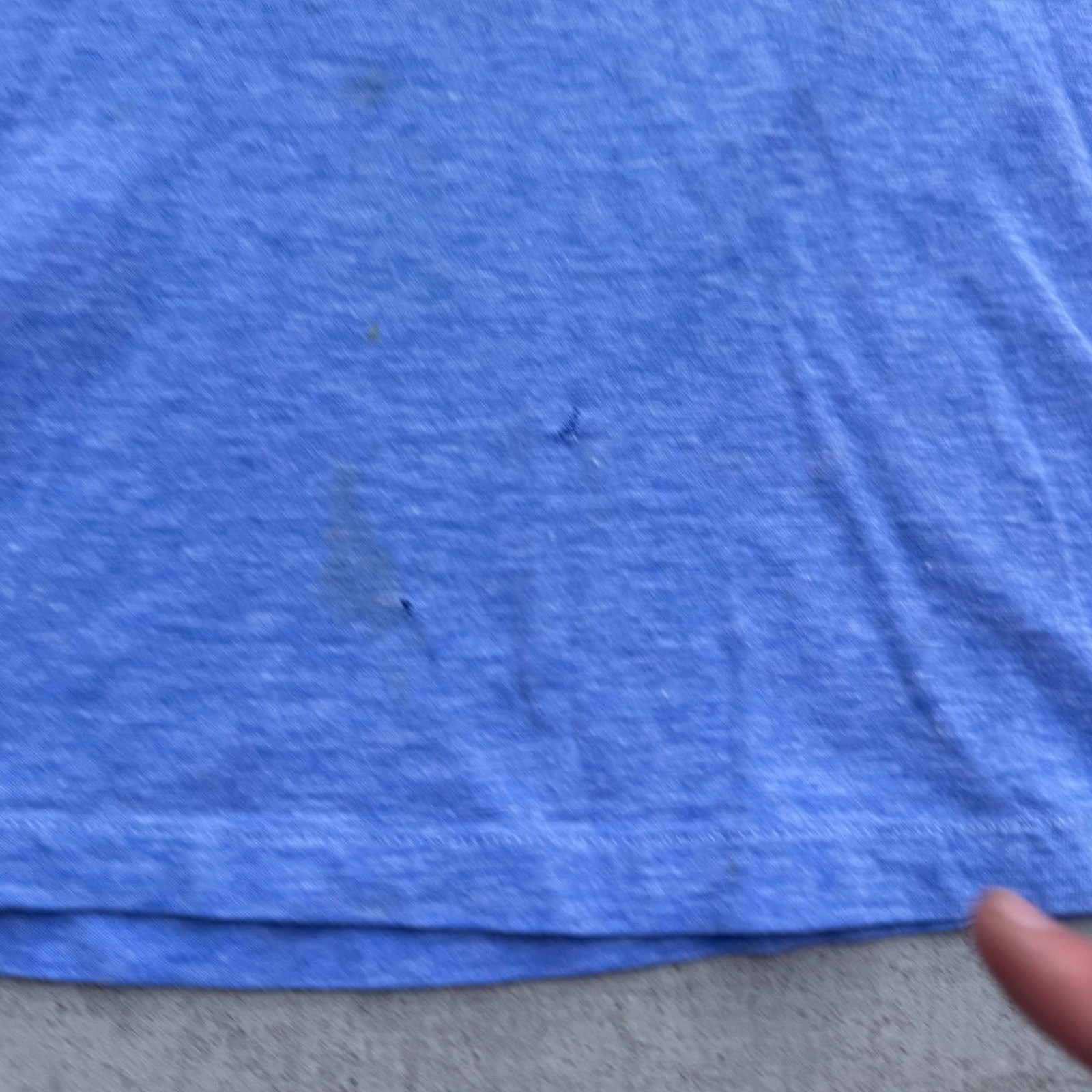 Vintage 70s Palm View School Pirate Ringer Baby T Shirt Heather Blue Navy
