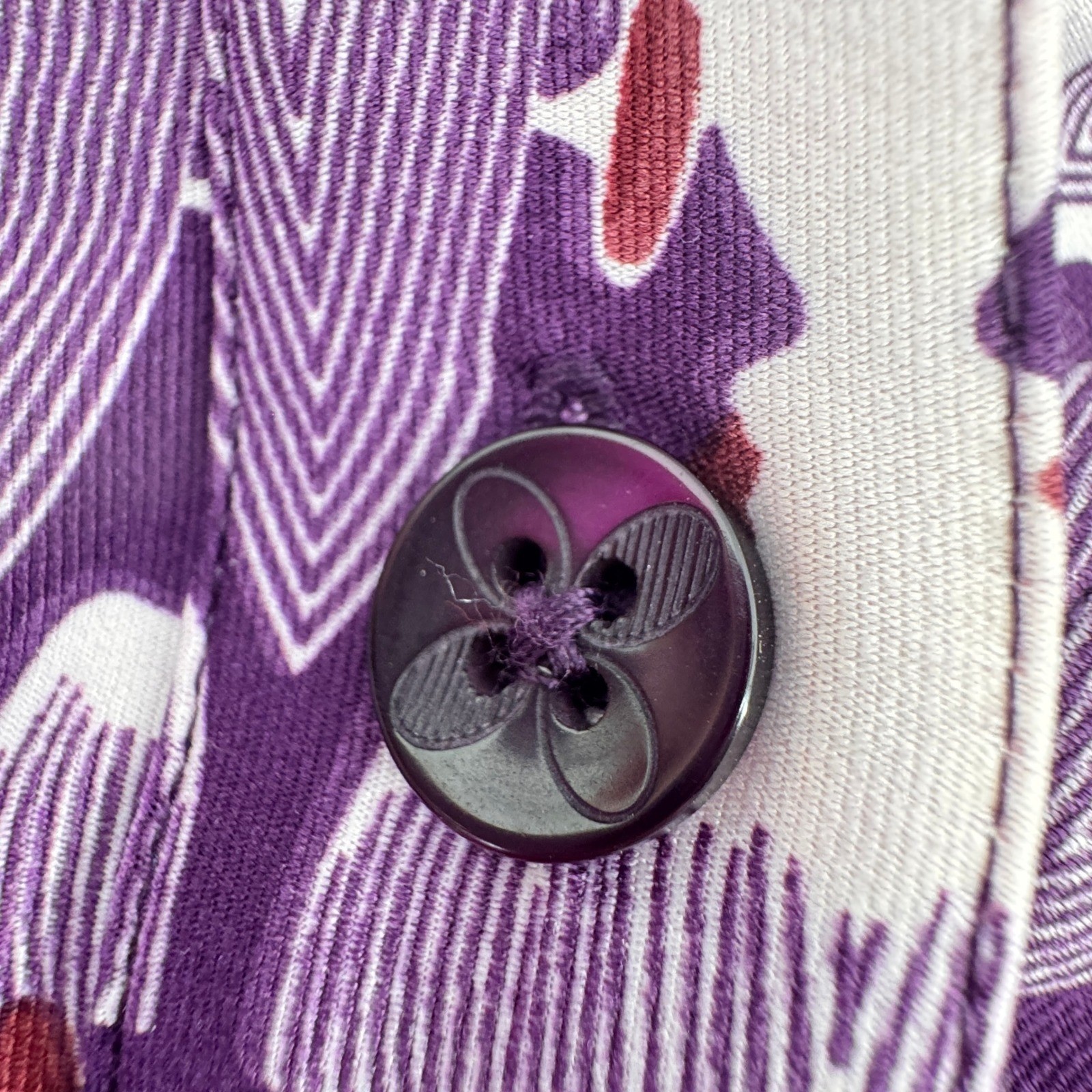 Original Penguin Purple Mod Silhouette Portrait Shirt Dress Medium Pop Art