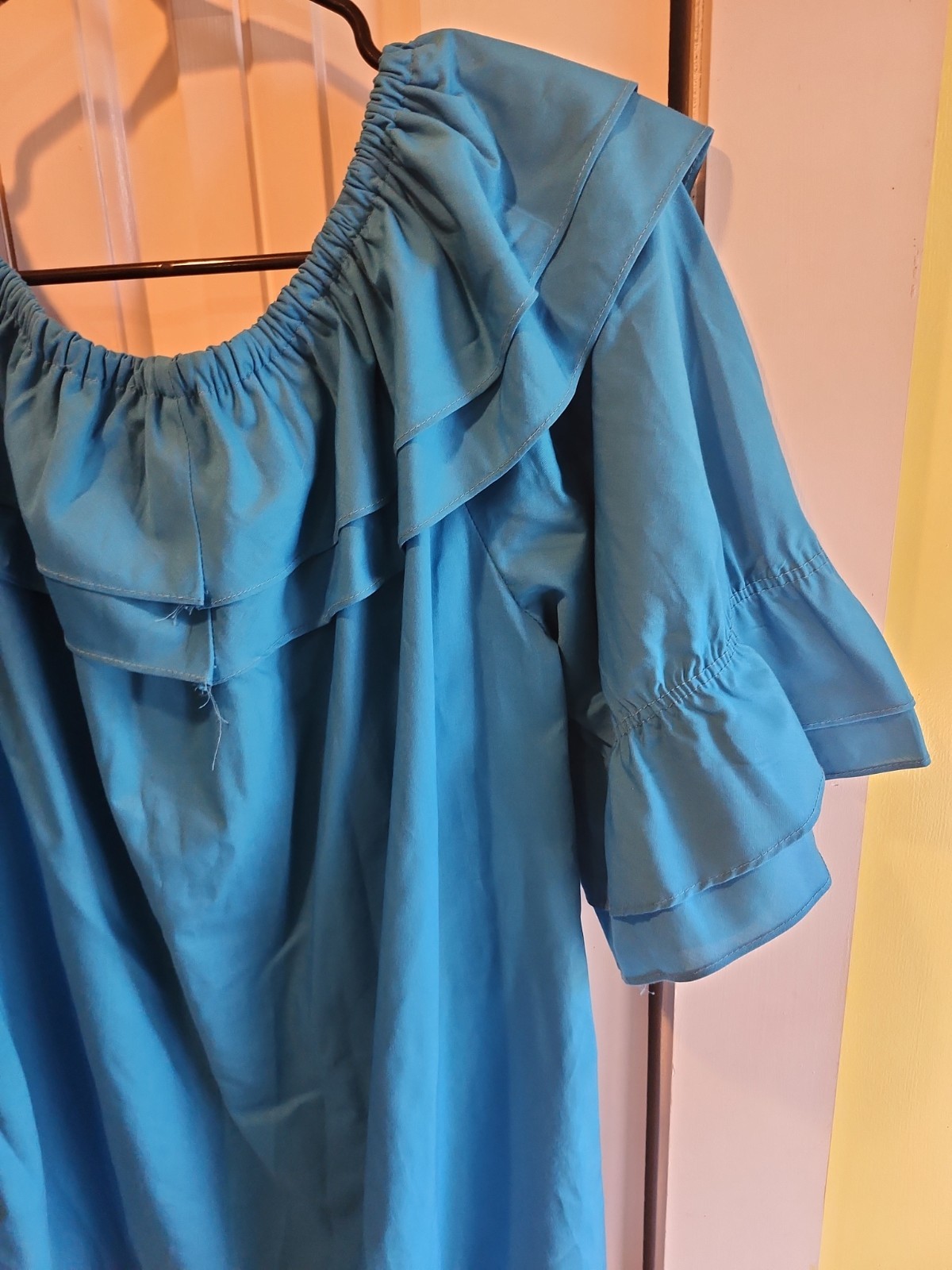 Partners Please! Malco Modes Turquoise Square Dance Skirt Medium & Blouse Large