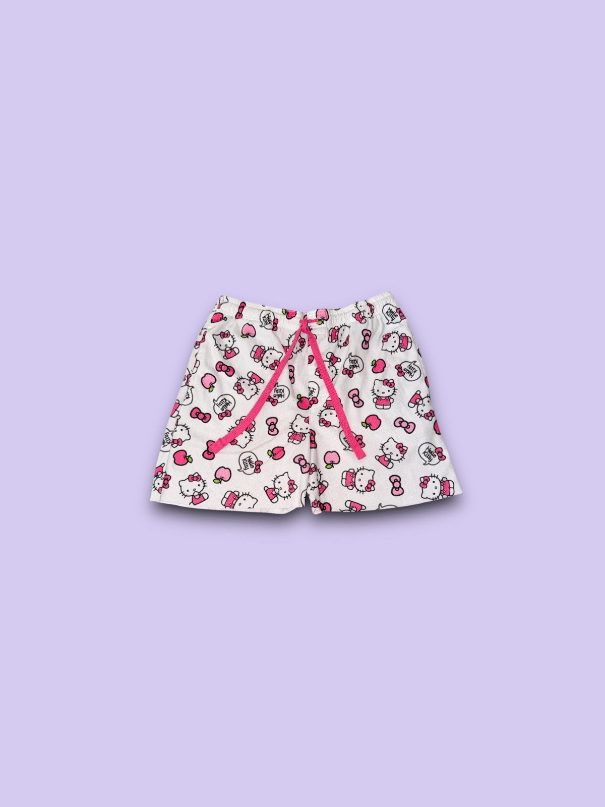 Vintage Hello Kitty AOP shorts white unisex small