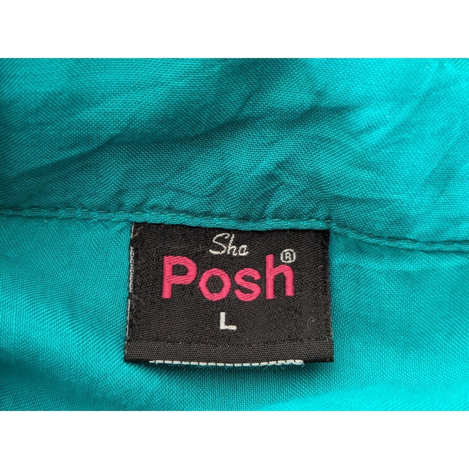 Sha Posh Maxi Dress Womens Size L Floral Embroidered Sequins Grannycore Y2K Teal