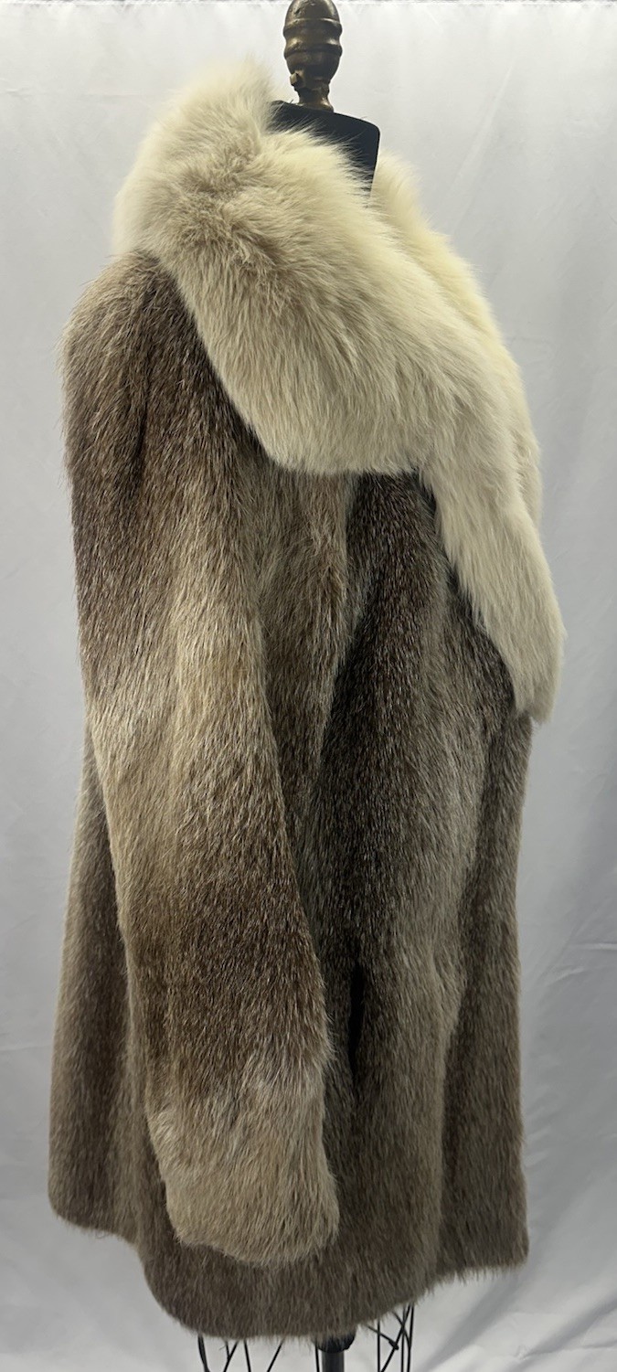 Women’s Vintage Nutria Stroller w/ Blush Fox Collar