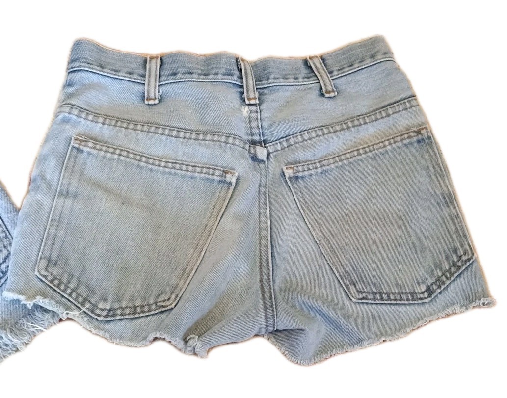 Vintage1980s Levis Cut Offs Sz28 Worn,Frayed,Short Shorts. Plus Free Cutoffs.