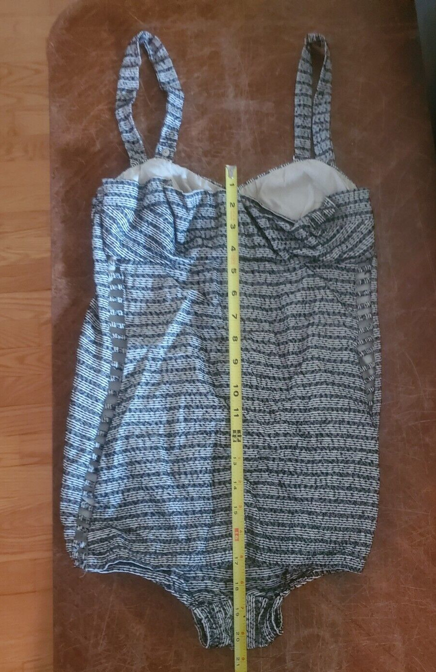 Nettie Rosenstein Vintage Swimsuit 1950’s Black and White Checked