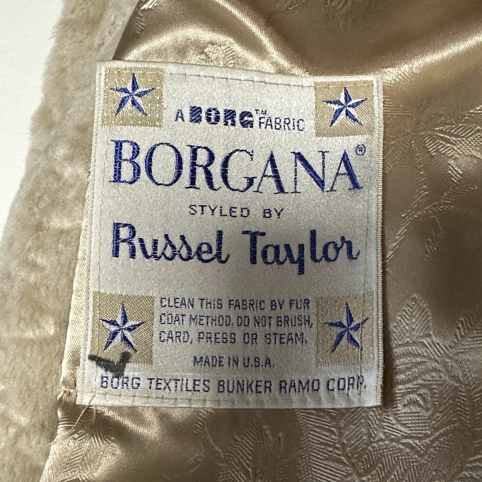 Vintage Borgana Styled by Russel Taylor Faux Fur Coat