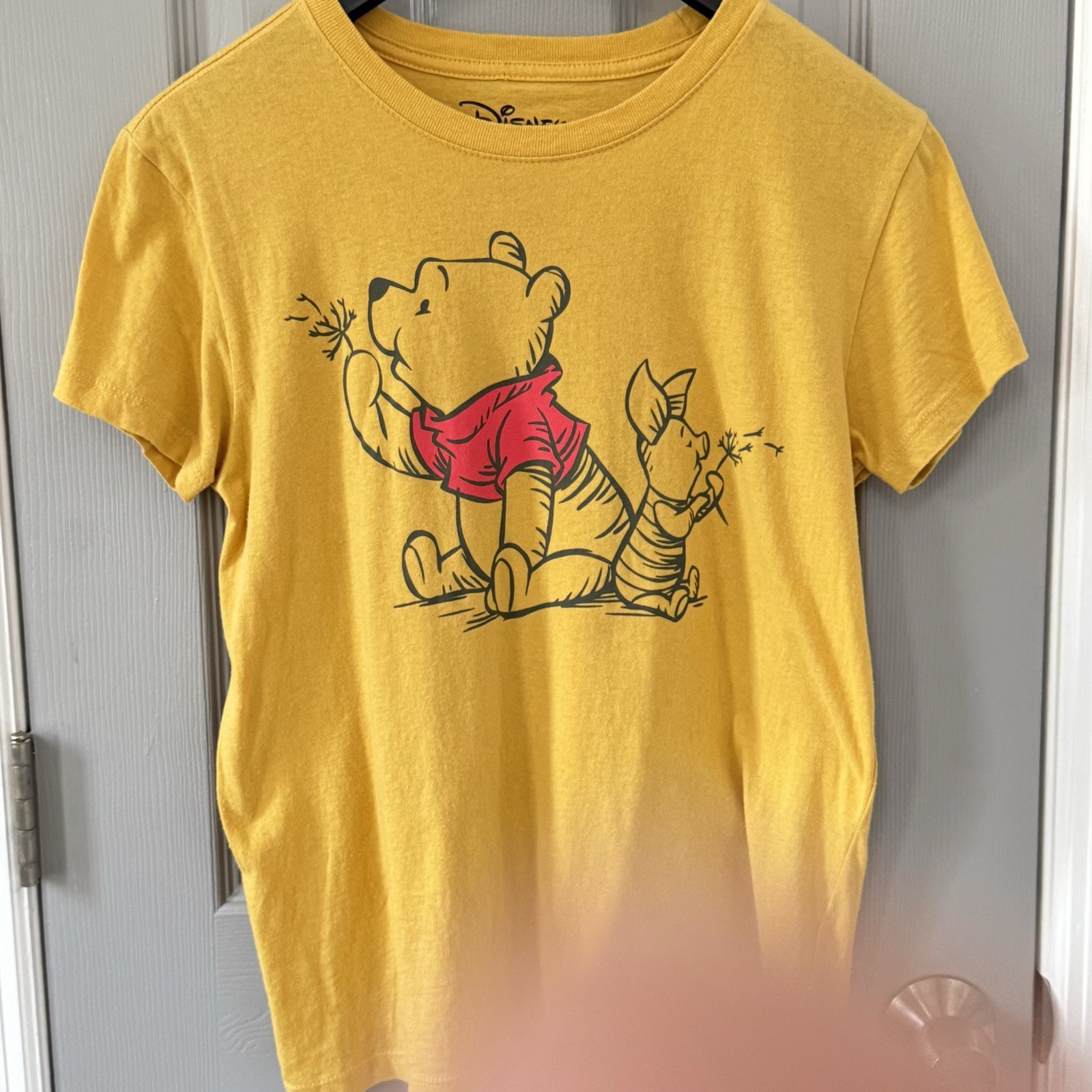 Disney Winnie The Pooh Honey Gold Pooh And Piglet Small Short Sleeve Shirt