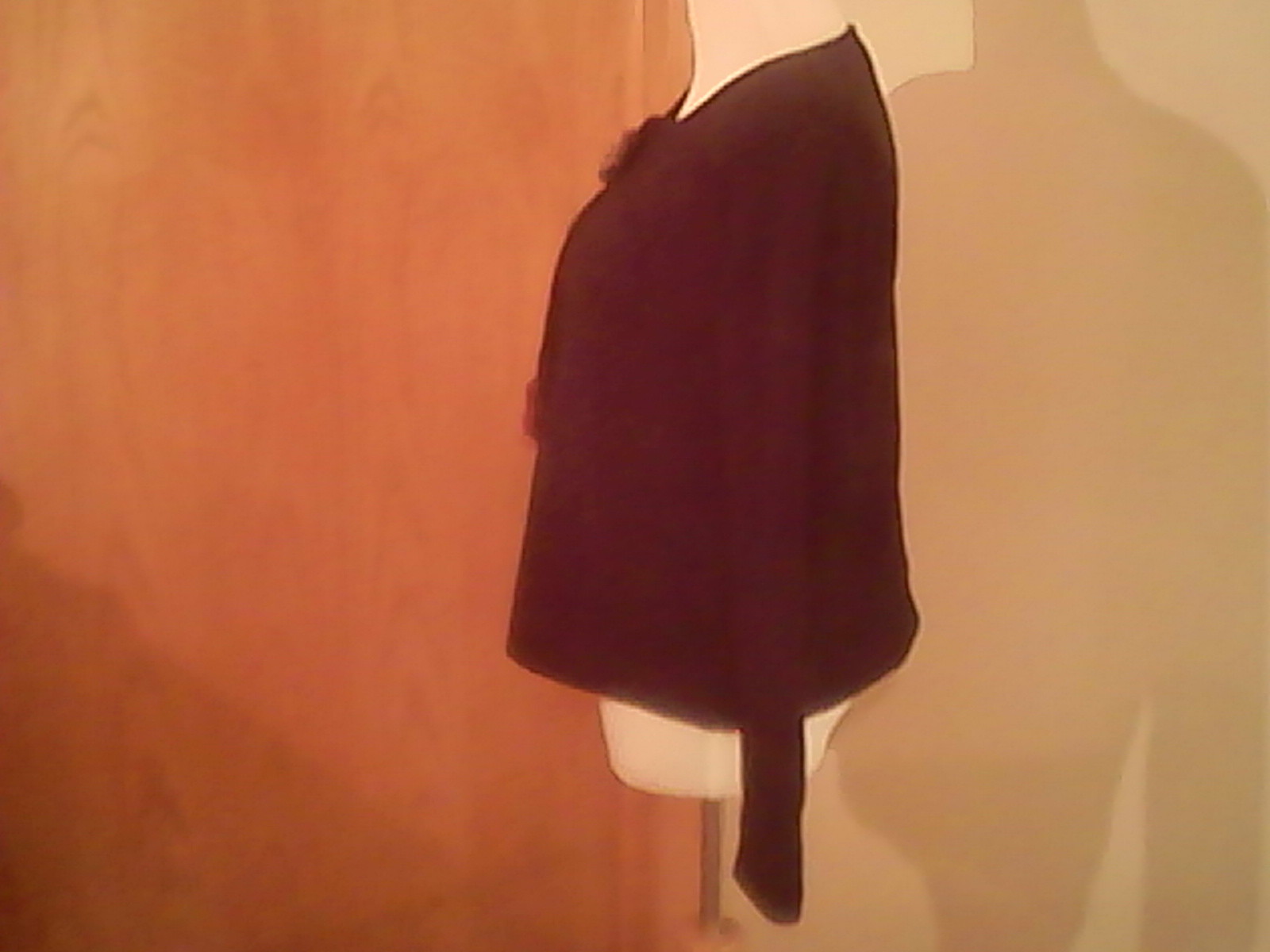 Richard Sport black cardigan sweater floral & bead accents, S, acrylic, buttons