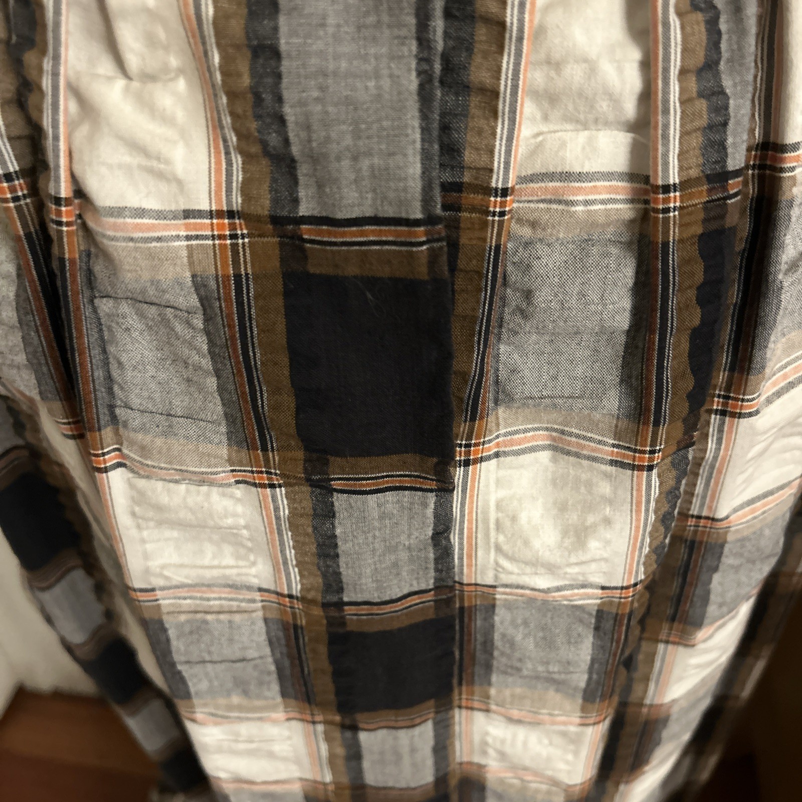 VTG Nancy Greer NY 1950’s Plaid Maxi Day Dress Made USA