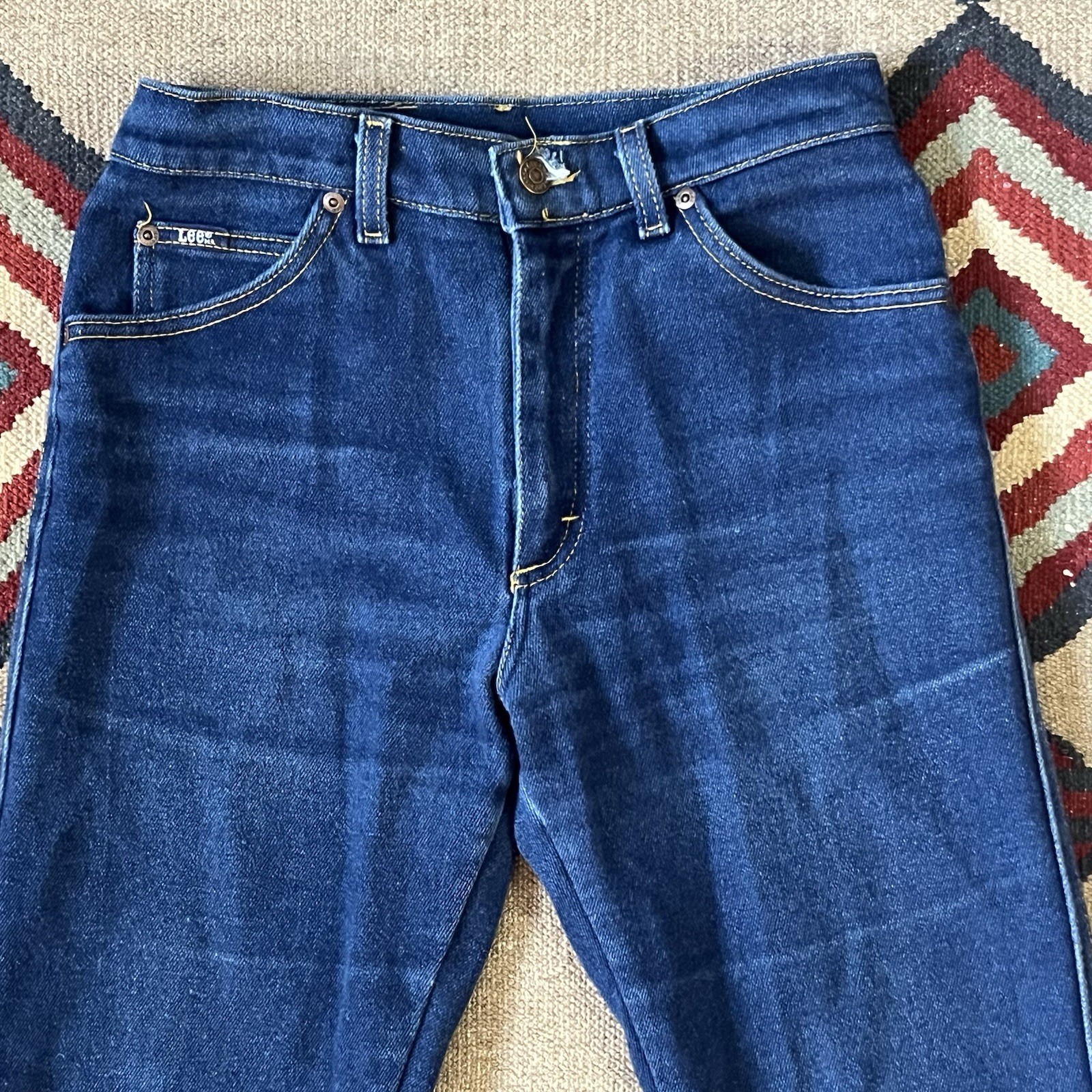 Vintage 80s Lee Riders Jeans Women’s 28×30 USA Made Blue Stretch Denim