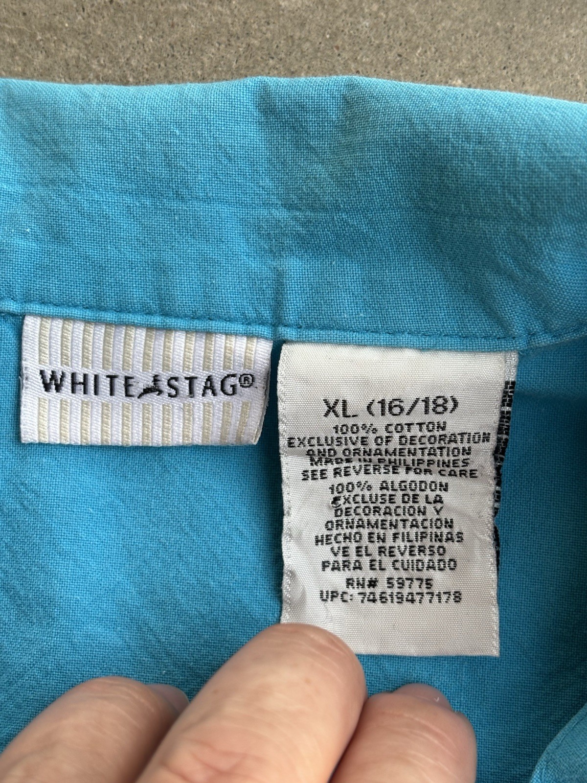 Vintage 100% Cotton L/XL Turquoise Shirt Sailboat Palm Tree Sun Embriodery