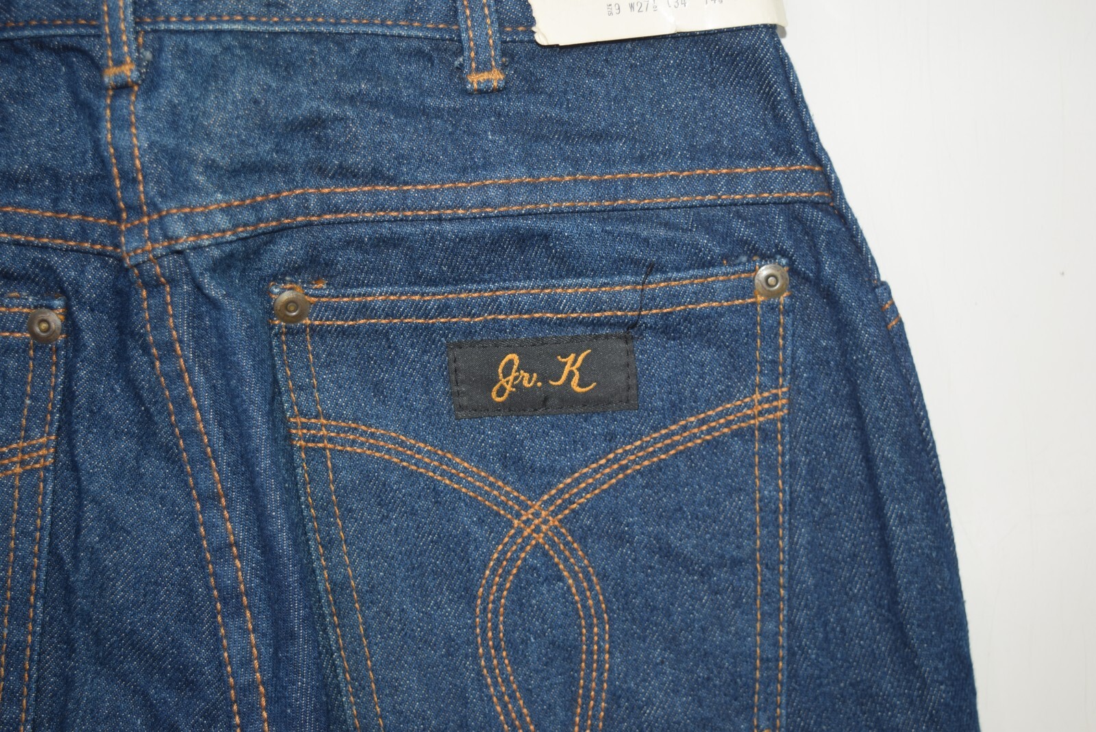 Vintage Key Jeans Womens 26×36 Dark Wash Denim Sample Industries High Waist USA