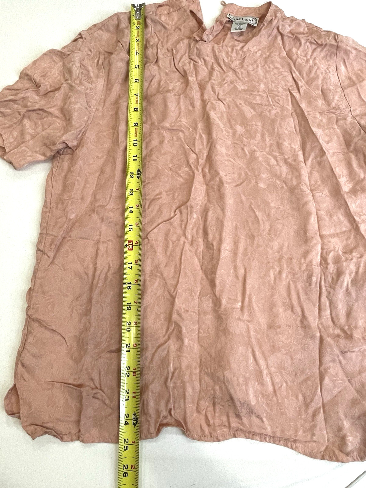 Vintage Silk Land Women’s Top Medium Y2K Office Inspo Floral Blouse Shirt Career