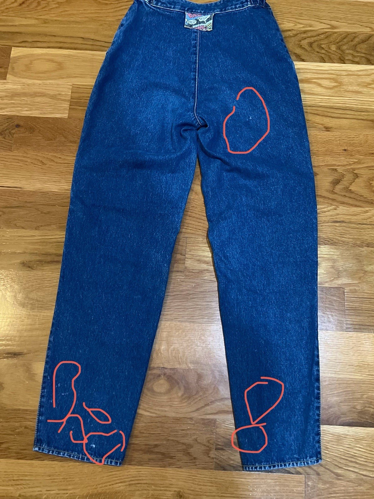 Rare VTG 80s Women’s Gasoline Jeans Comic Strip Accented Pockets/ Snap Buttons