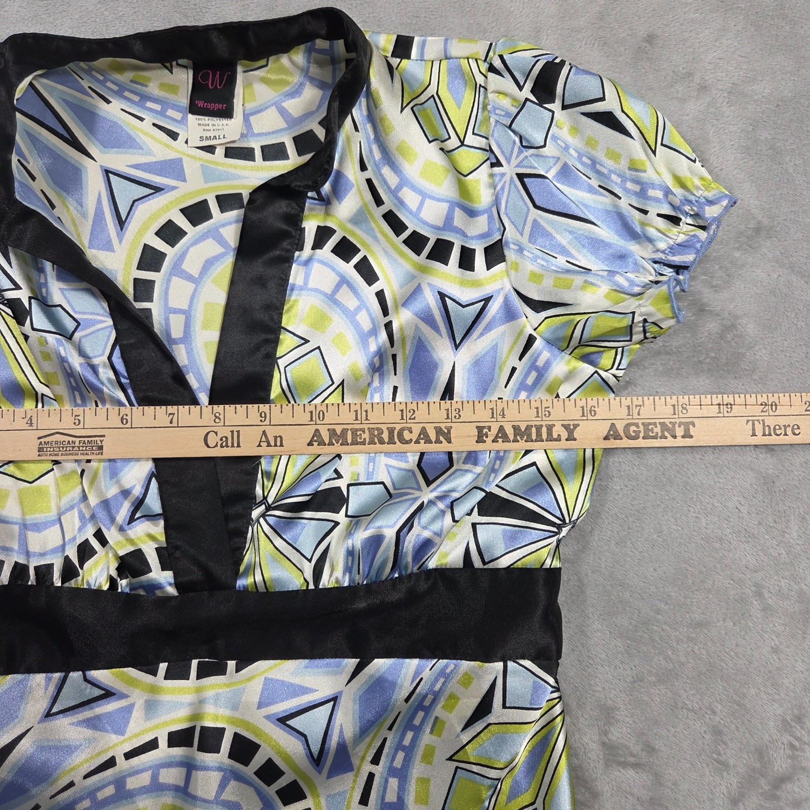 Wrapper Vintage Y2K Back Tie Babydoll Shirt Small Bratz 2000s Tight Made USA