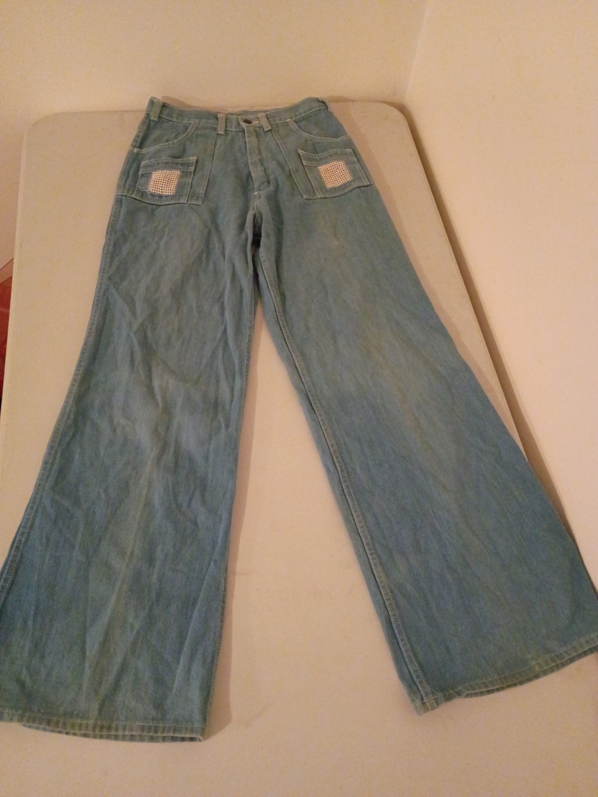 Vintage K-mart Denim Wideleg Jeans 100%cotton Bohemian Groovy Boho 1970s 13/14