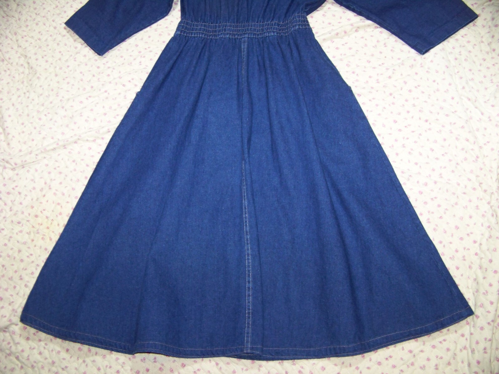 Women s Vintage Dreams Embellished Denim Dress – M (see Measurements)