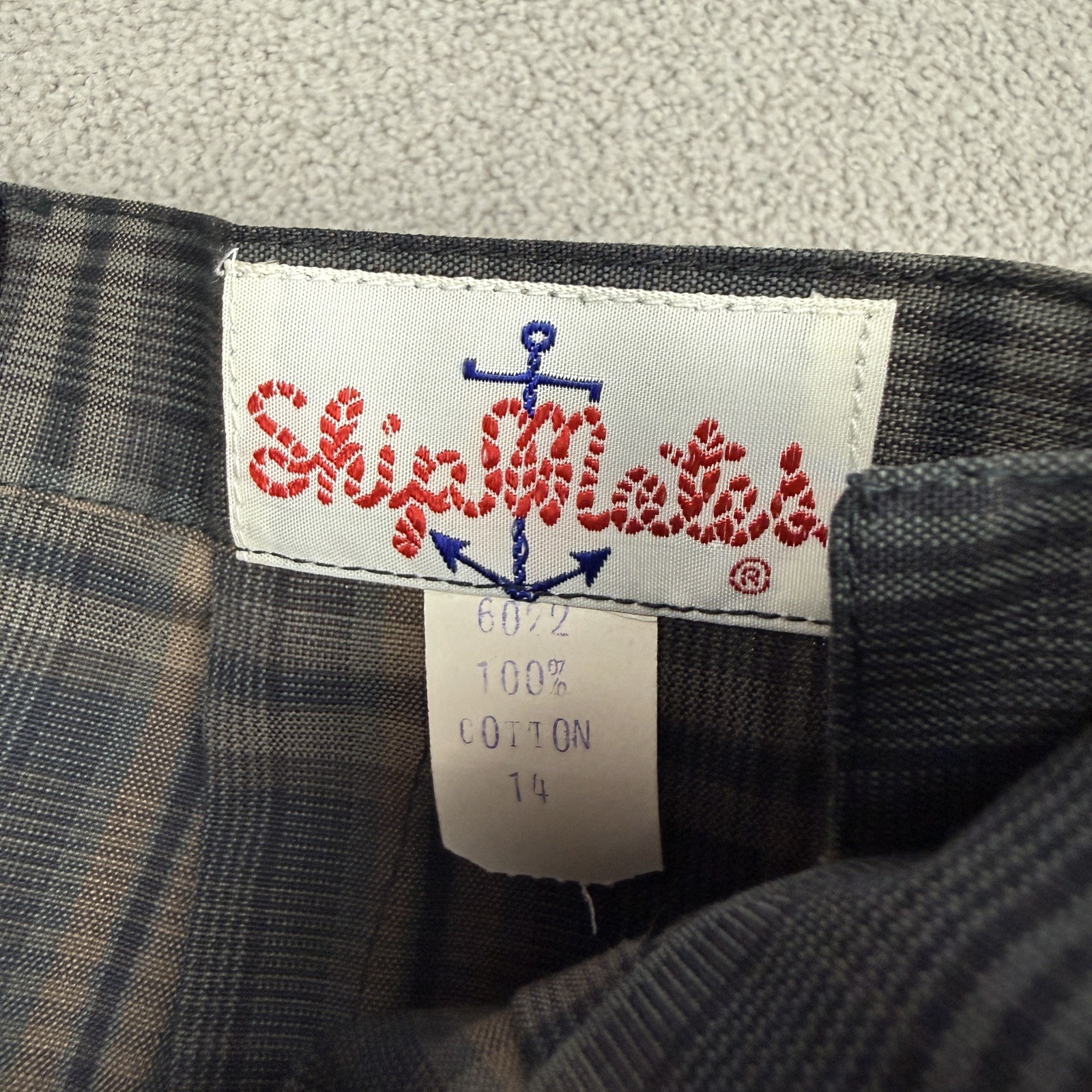 Vintage New Old Stock 50s Plaid Pencil Midi Skirt Rockabilly 26” Shipmates NWT