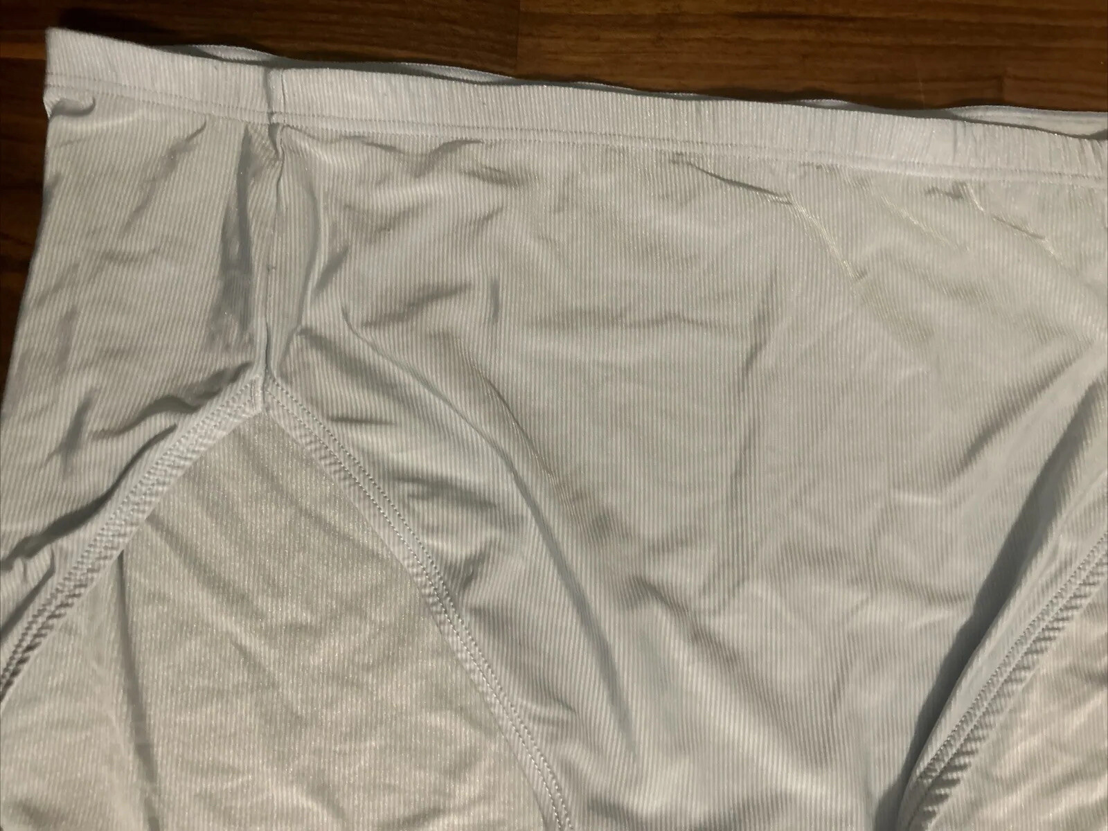 Vintage Vanity Fair Panties Blue Nylon Spandex Hi-Cut Panty Briefs 9/2XL Sissy