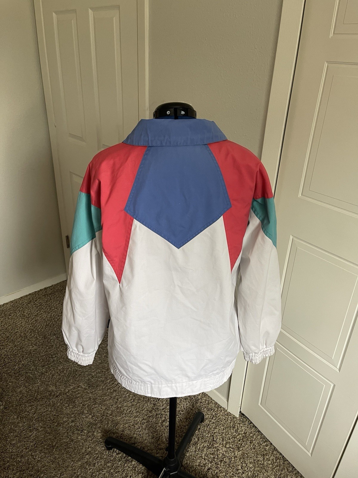 1980s/1990s Izzi Size Med/Large Ski Jacket Multicolor, Colorblock Windbreaker